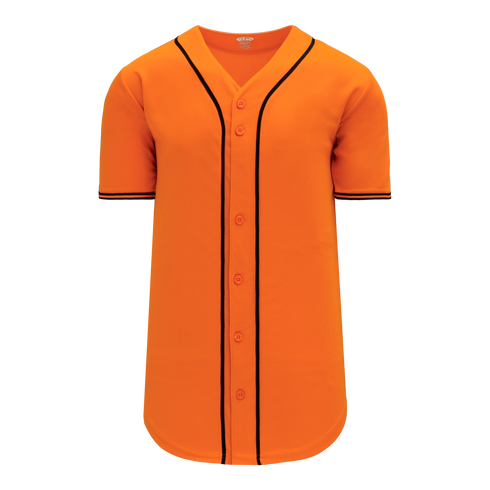 Athletic Knit Full Button Baseball Jersey with Braided Trim (BA5500)